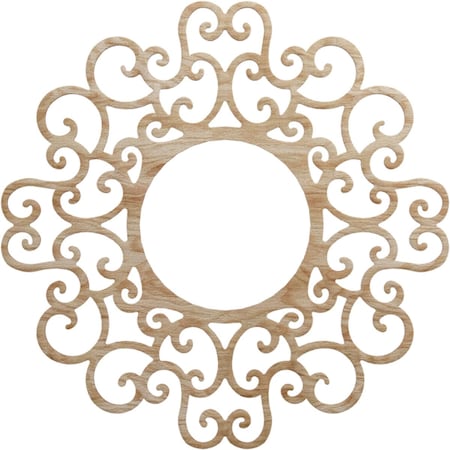 Ekena Millwork Reims Wood Fretwork Pierced Ceiling Medallion, Red Oak, 34"OD x 13"ID x 1/4"T CMWP34X34X0250RERO